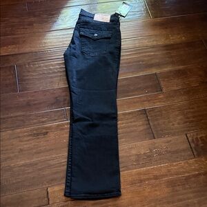 NWT True Religion Ricky Body Times Black Denim Jeans,36x32